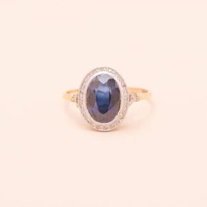 Antique Pompadour Sapphire Ring 0.55 Carat