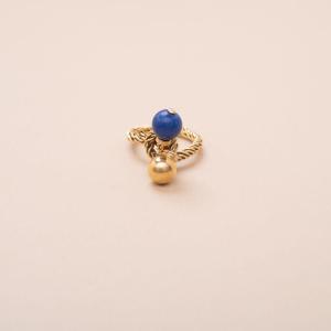 Vintage Lapis Bead Ring