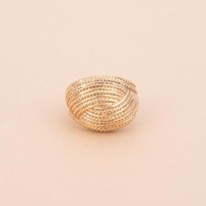 Domed Twisted Ring