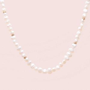 Vintage Necklace With Freshwater Pearls And Gold