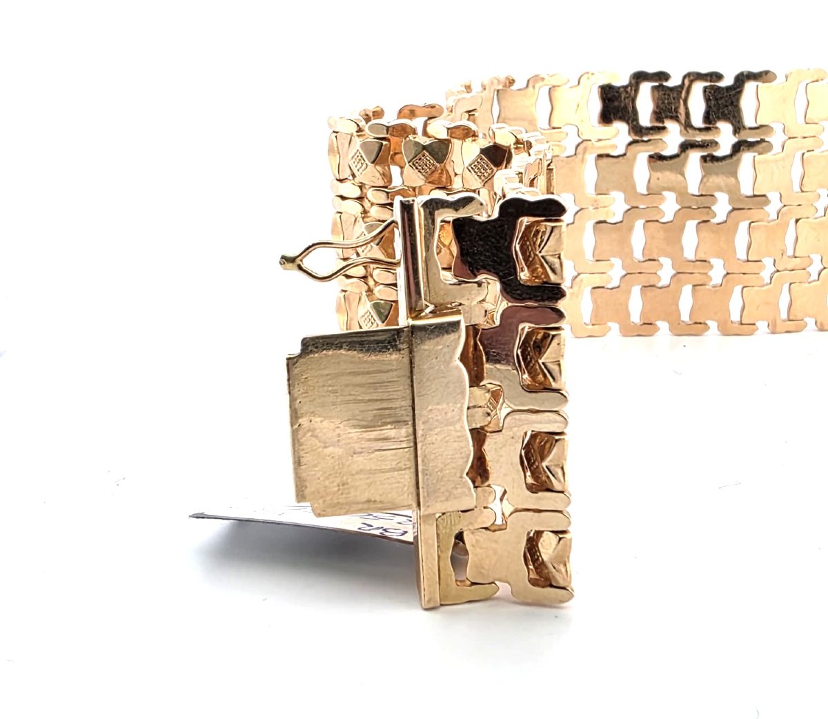 Bracciale in oro giallo anni 50' 18kt massiccio e imponente-photo-1