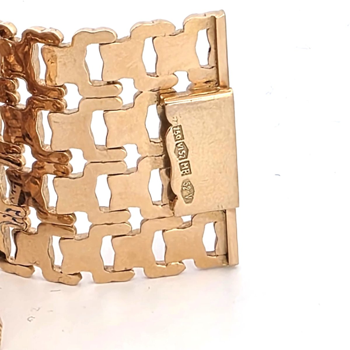 Bracciale in oro giallo anni 50' 18kt massiccio e imponente-photo-3