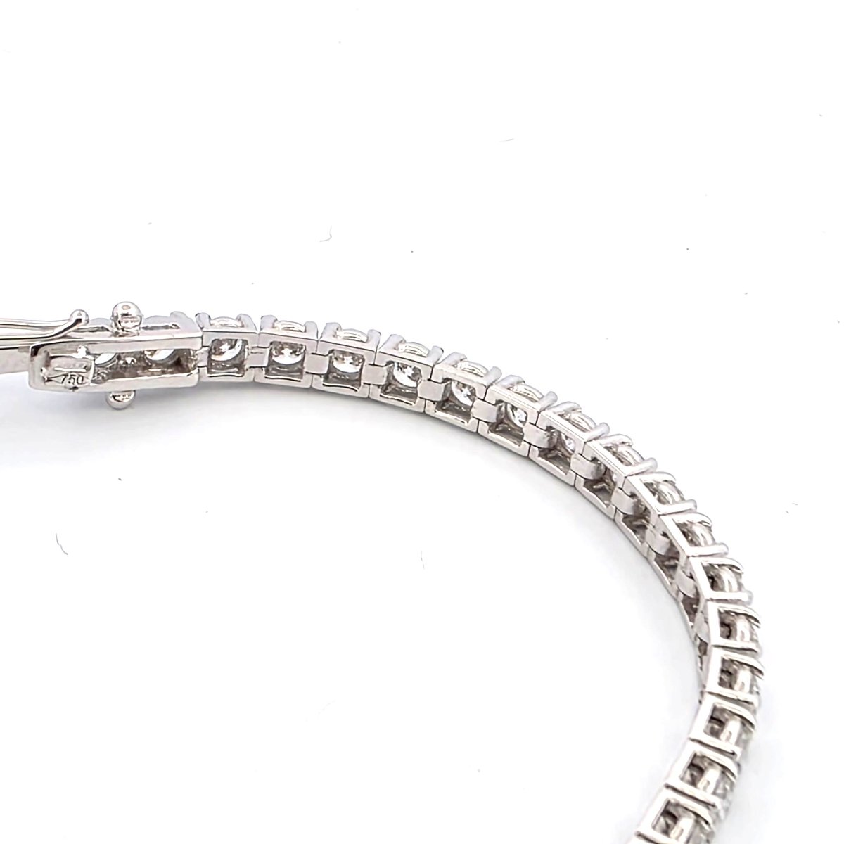 Bracciale tennis in oro bianco 18kt con diamanti di alta qualità Peso Gr 14,79 Diamanti taglio -photo-1