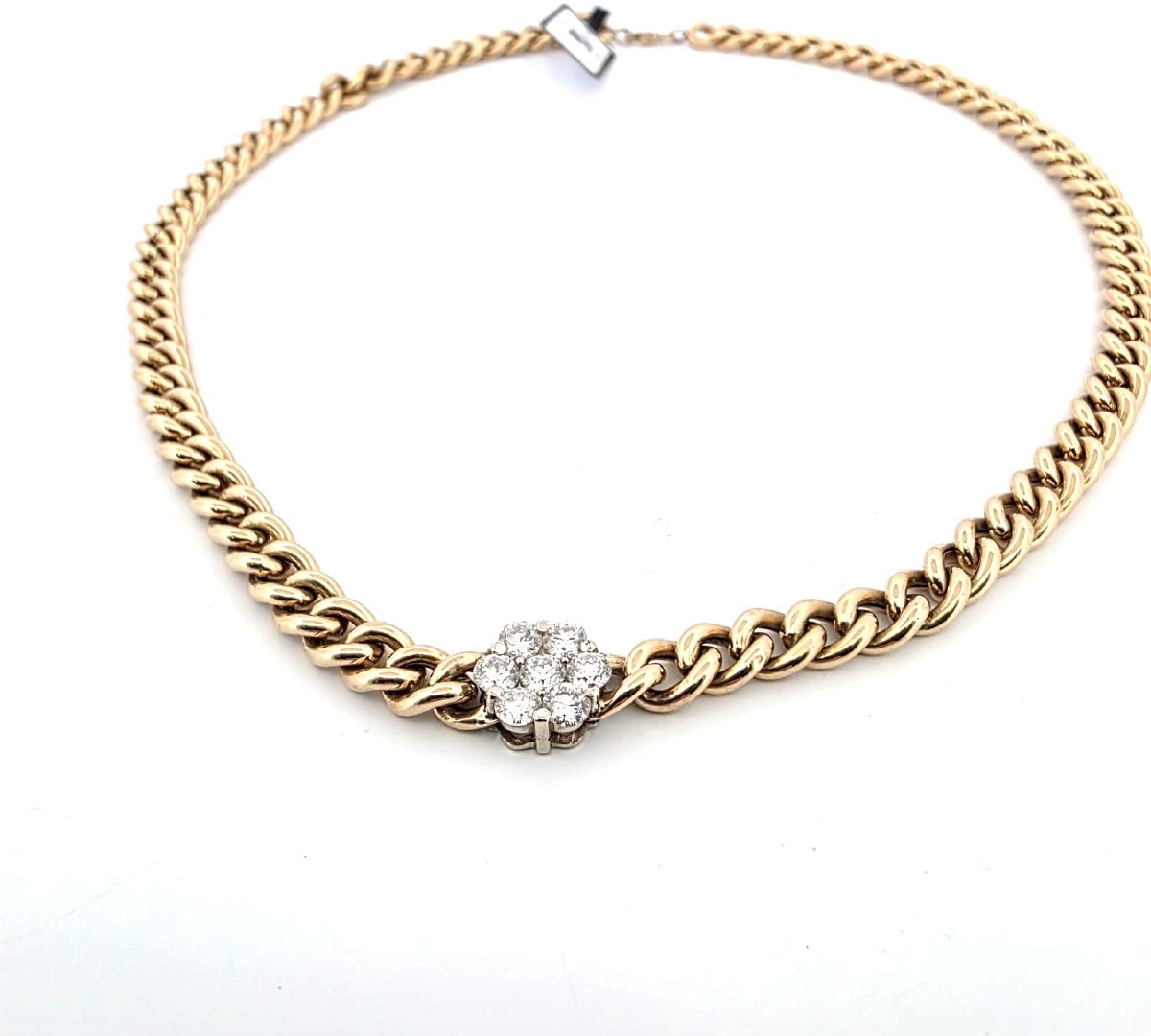 Collana in oro giallo 18kt con diamanti-photo-4