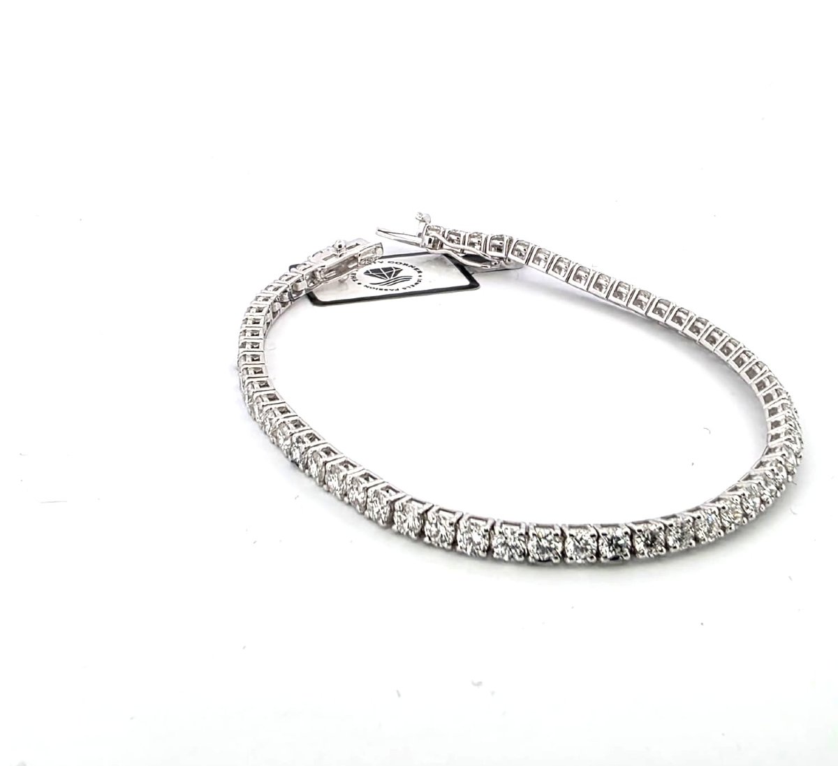 Bracciale tennis in oro bianco 18kt con diamanti di alta qualità-photo-1