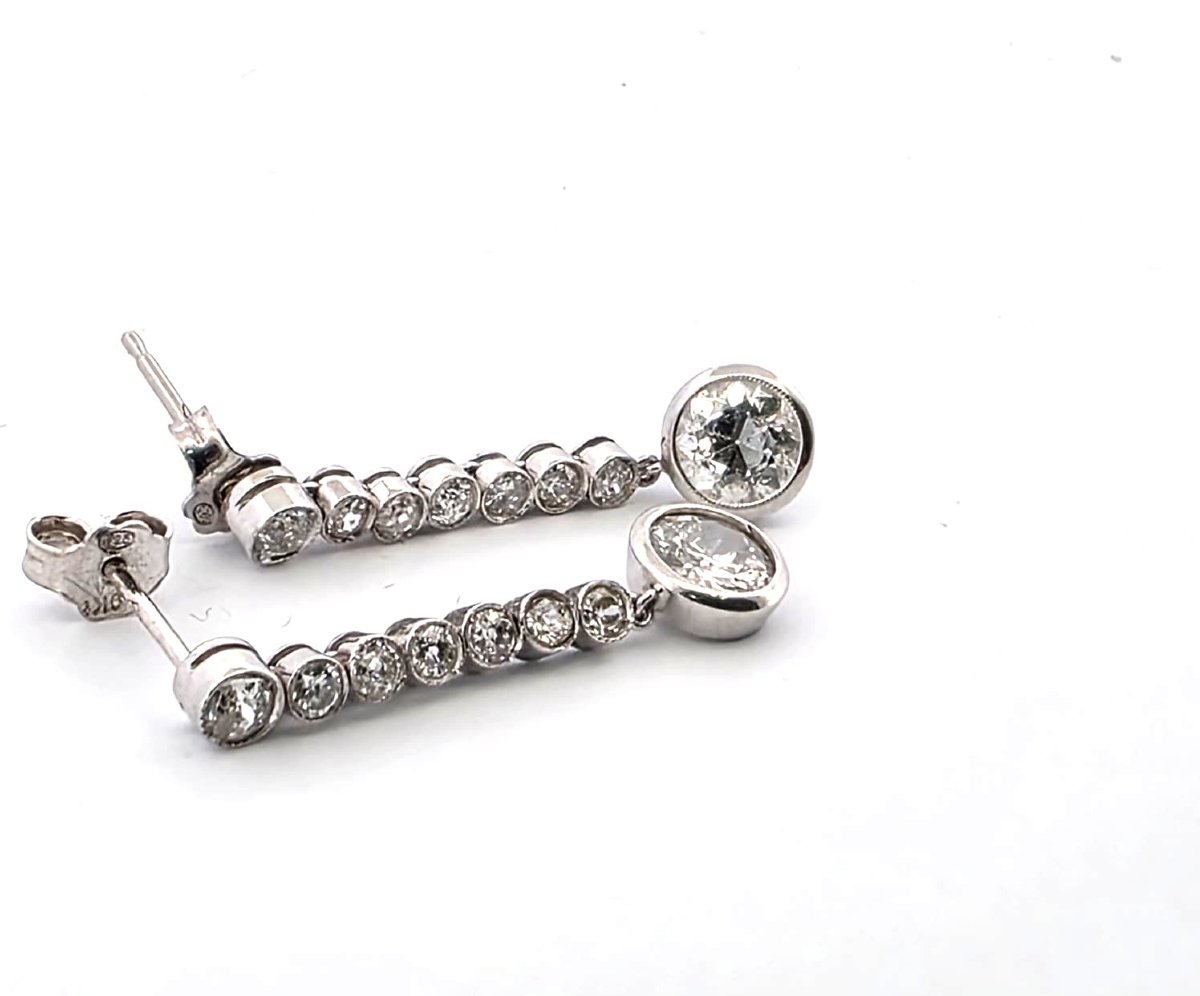 Orecchini in oro bianco 18kt con diamanti importanti-photo-4