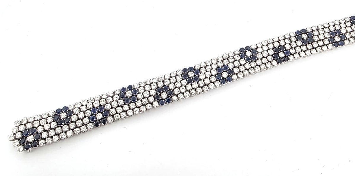 BRACCIALE IN DIAMANTI E ZAFFIRI-photo-2