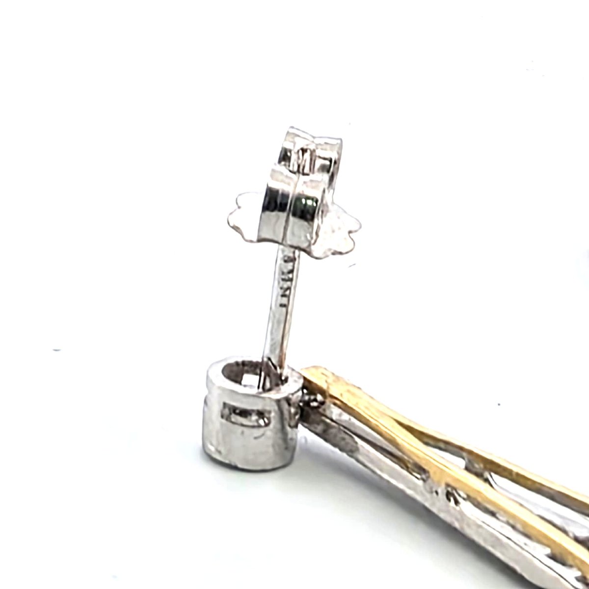 Orecchini in oro bianco 18kt con zaffiri e diamanti-photo-5