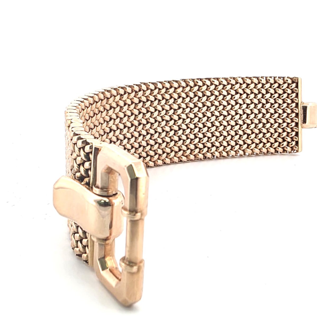 Bracciale retrò anni 50' in oro giallo 18kt massiccio-photo-3