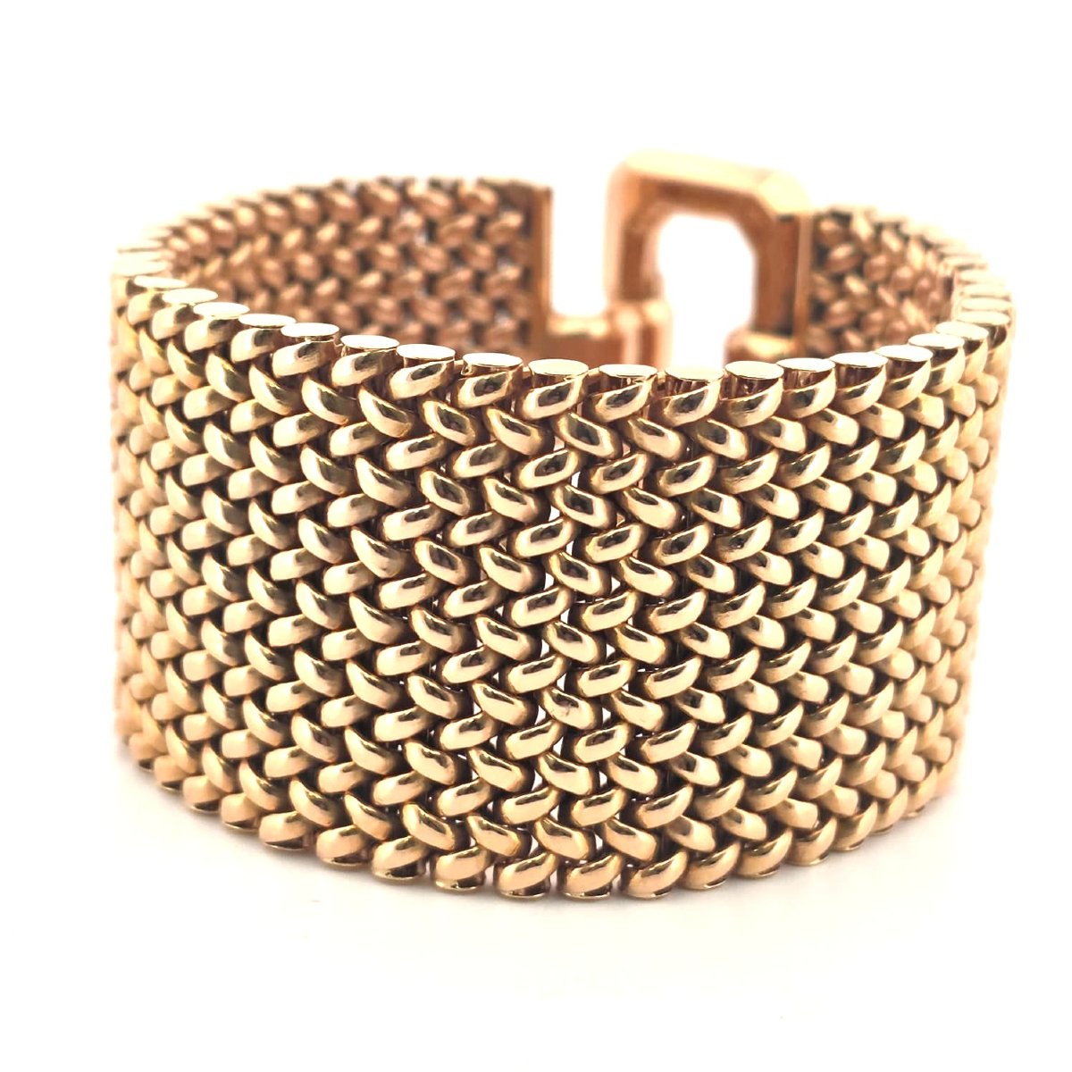 Bracciale retrò anni 50' in oro giallo 18kt massiccio-photo-4