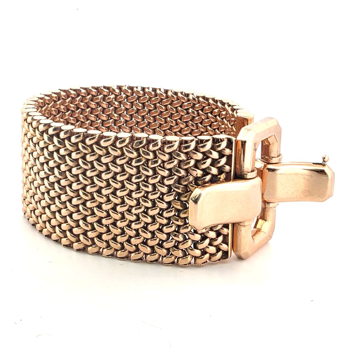 Bracciale retrò anni 50' in oro giallo 18kt massiccio-photo-5