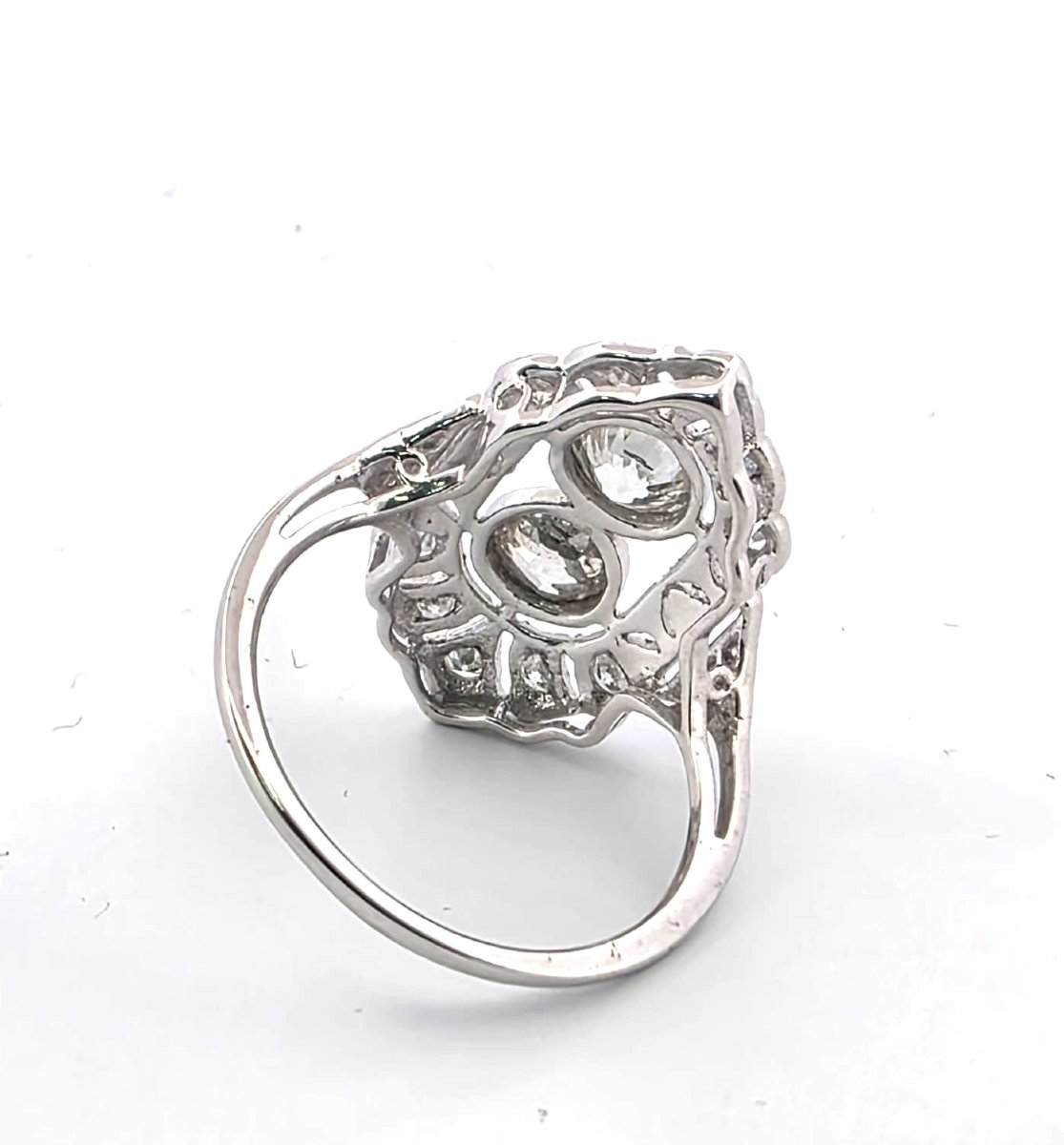Anello in oro bianco 18kt con diamanti-photo-2