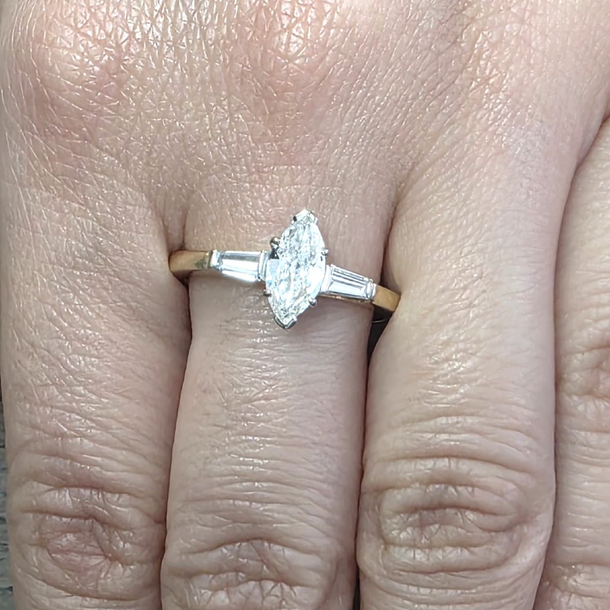 Anello in oro giallo 18kt con diamanti-photo-6