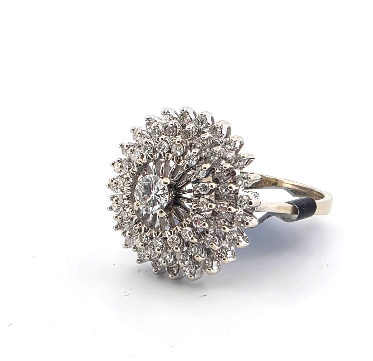Anello in oro bianco 18kt con diamanti-photo-3