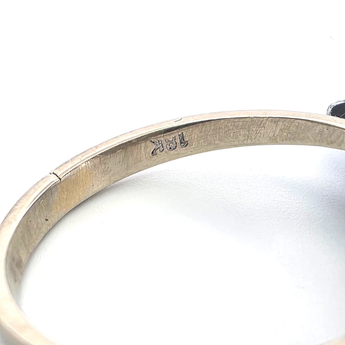 Anello in oro bianco 18kt con diamanti-photo-3