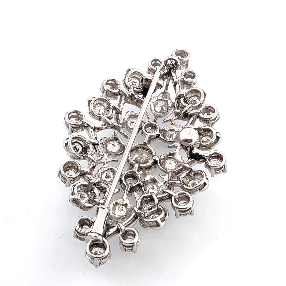Spilla in oro bianco 18 kt con diamanti-photo-1