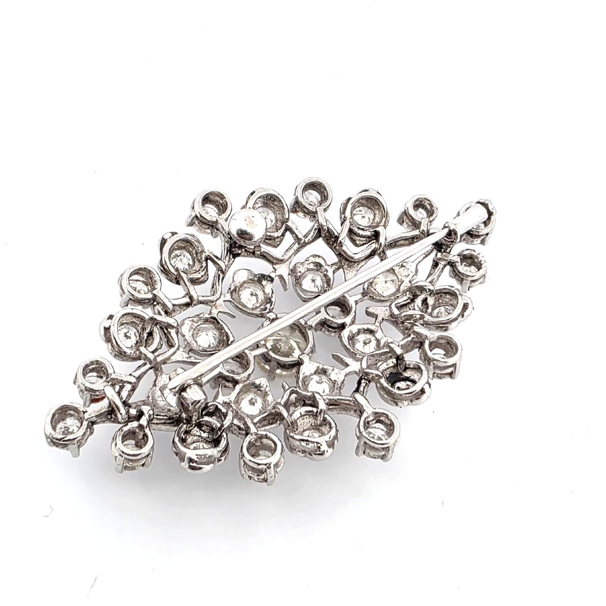 Spilla in oro bianco 18 kt con diamanti-photo-3