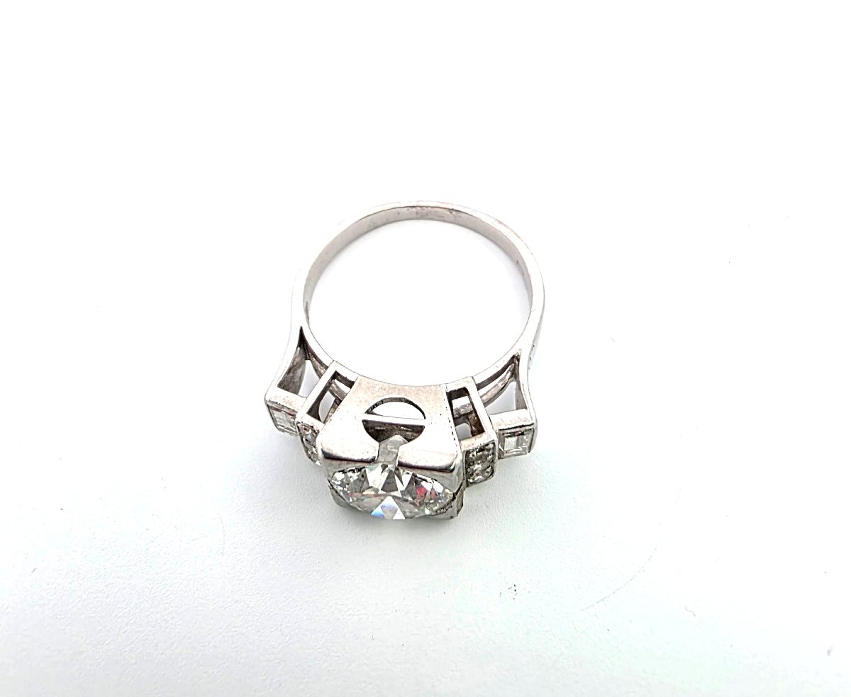 Anello in oro bianco 18kt con diamanti-photo-5