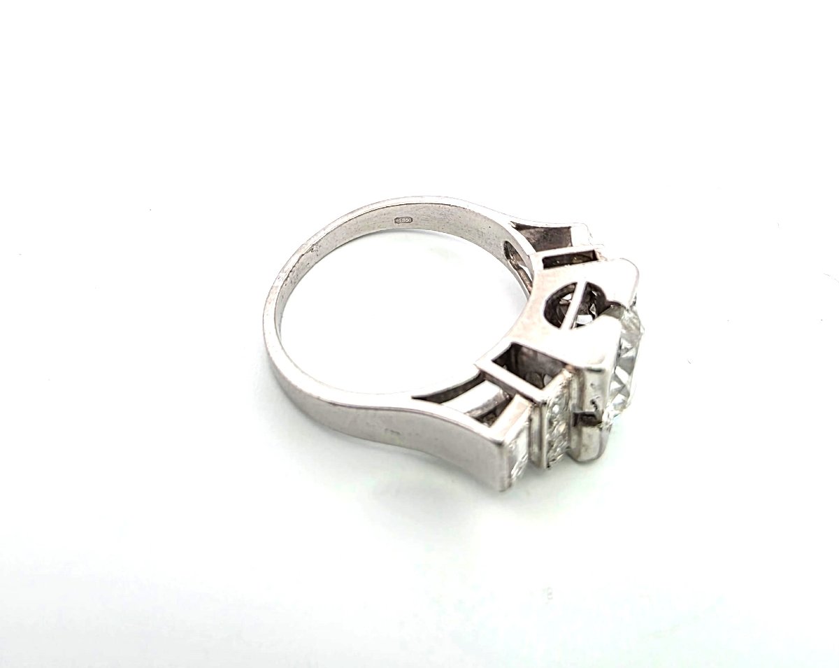 Anello in oro bianco 18kt con diamanti-photo-7