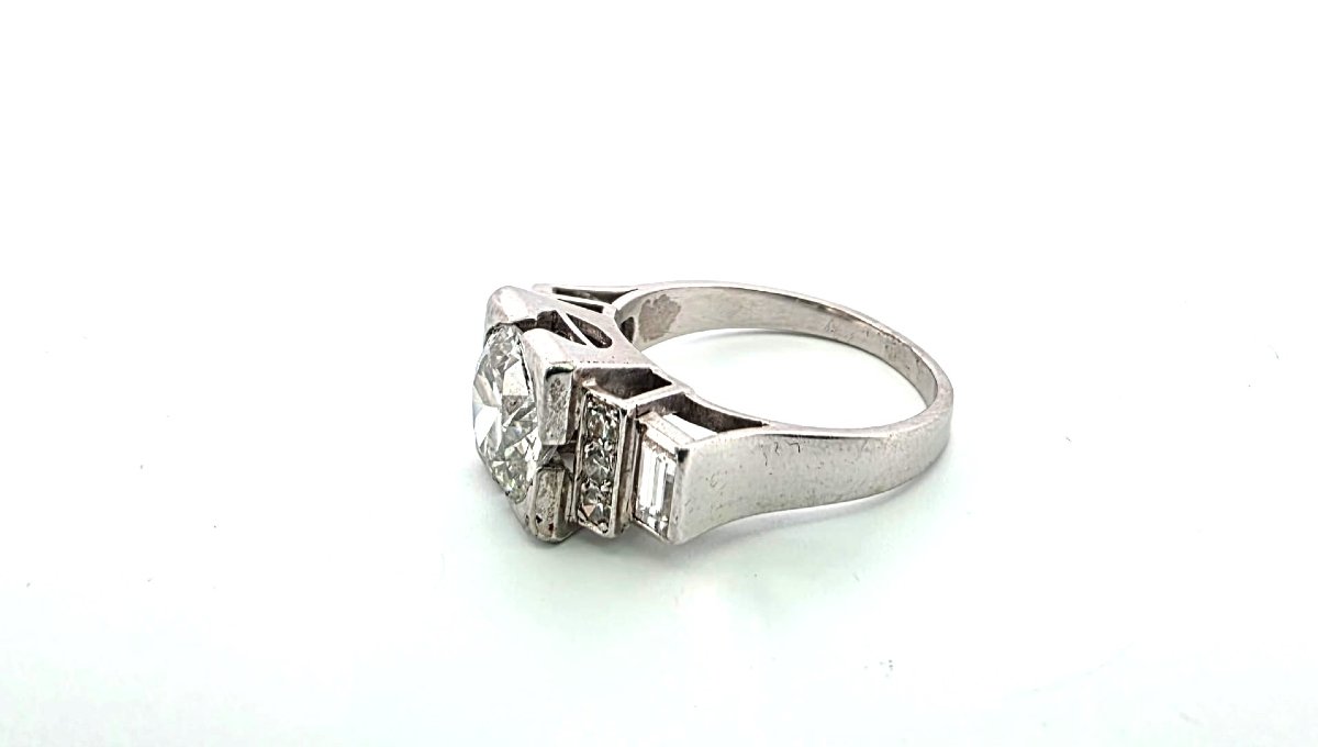 Anello in oro bianco 18kt con diamanti-photo-8
