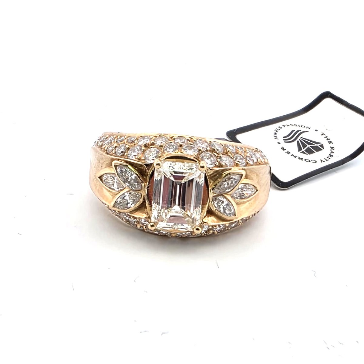 Anello in oro giallo 18kt con diamanti-photo-4