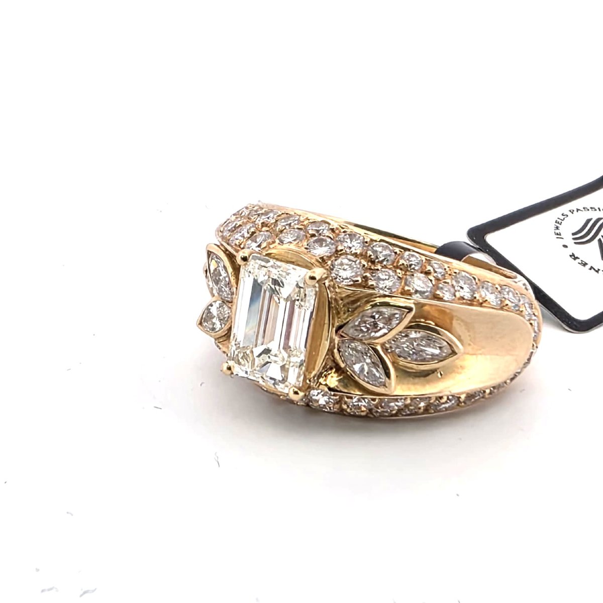 Anello in oro giallo 18kt con diamanti-photo-6