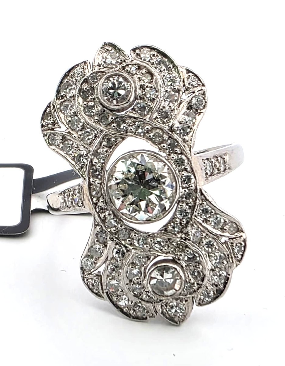 Anello in oro giallo 18kt con diamanti-photo-6