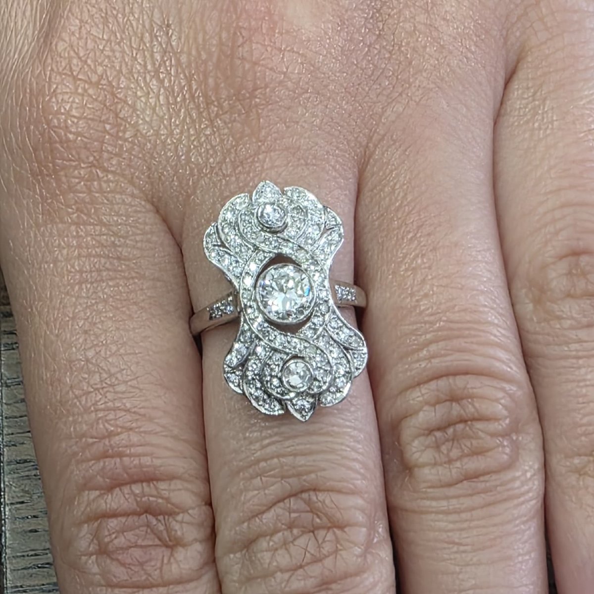 Anello in oro giallo 18kt con diamanti-photo-7
