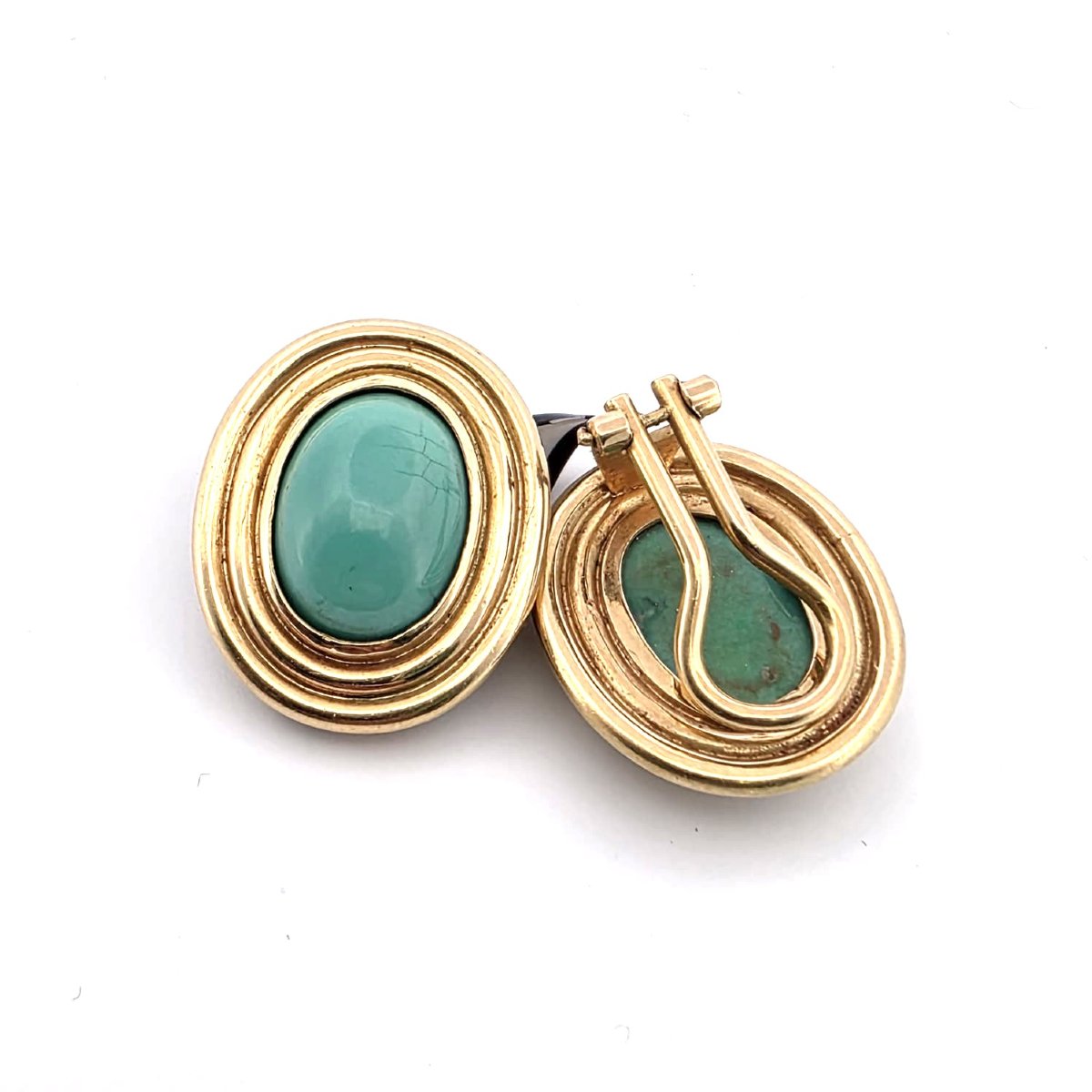 Orecchini in oro giallo 18kt con diamanti-photo-2