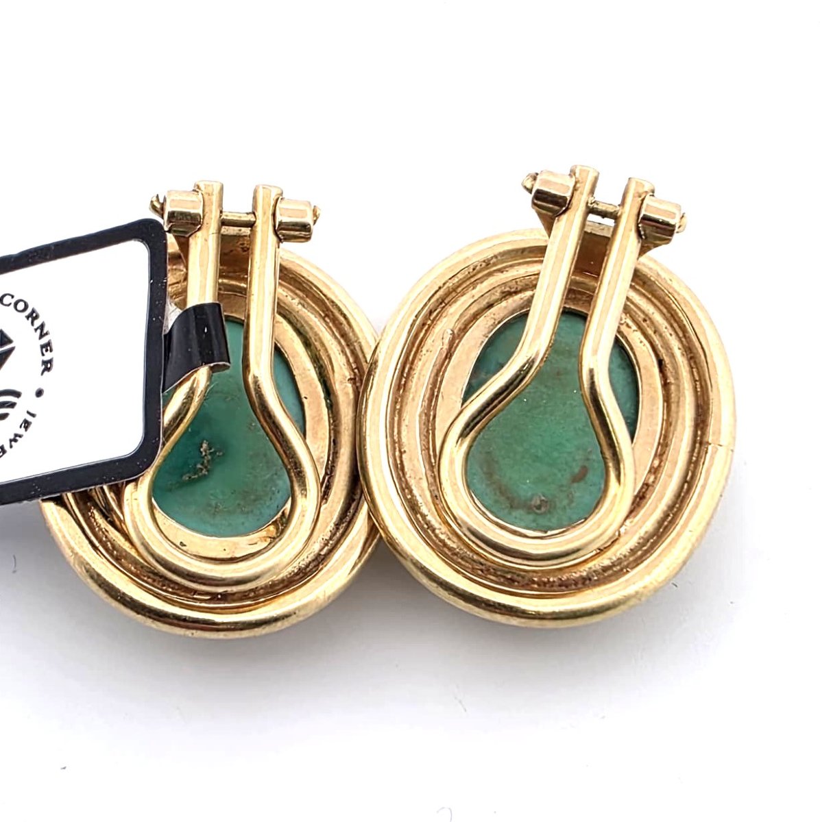 Orecchini in oro giallo 18kt con diamanti-photo-4