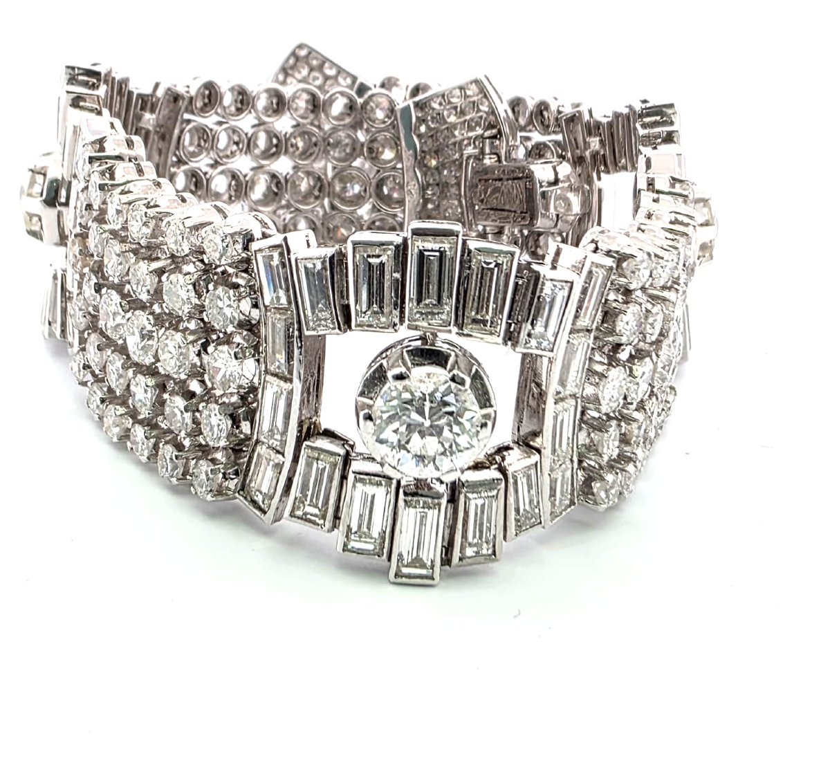 Bracciale in platino con diamanti-photo-3