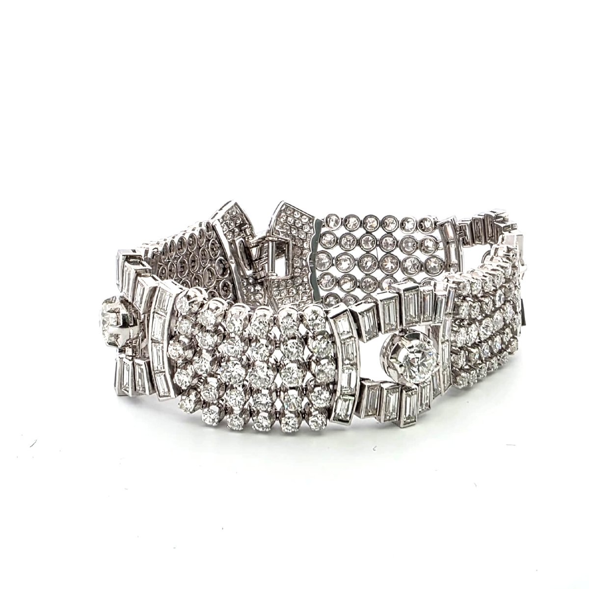 Bracciale in platino con diamanti-photo-1