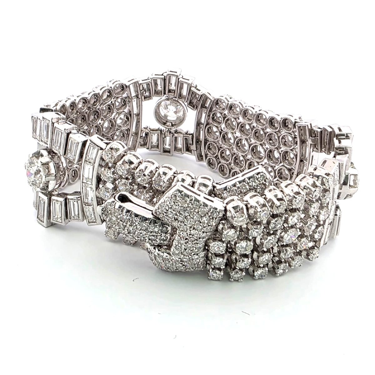 Bracciale in platino con diamanti-photo-2