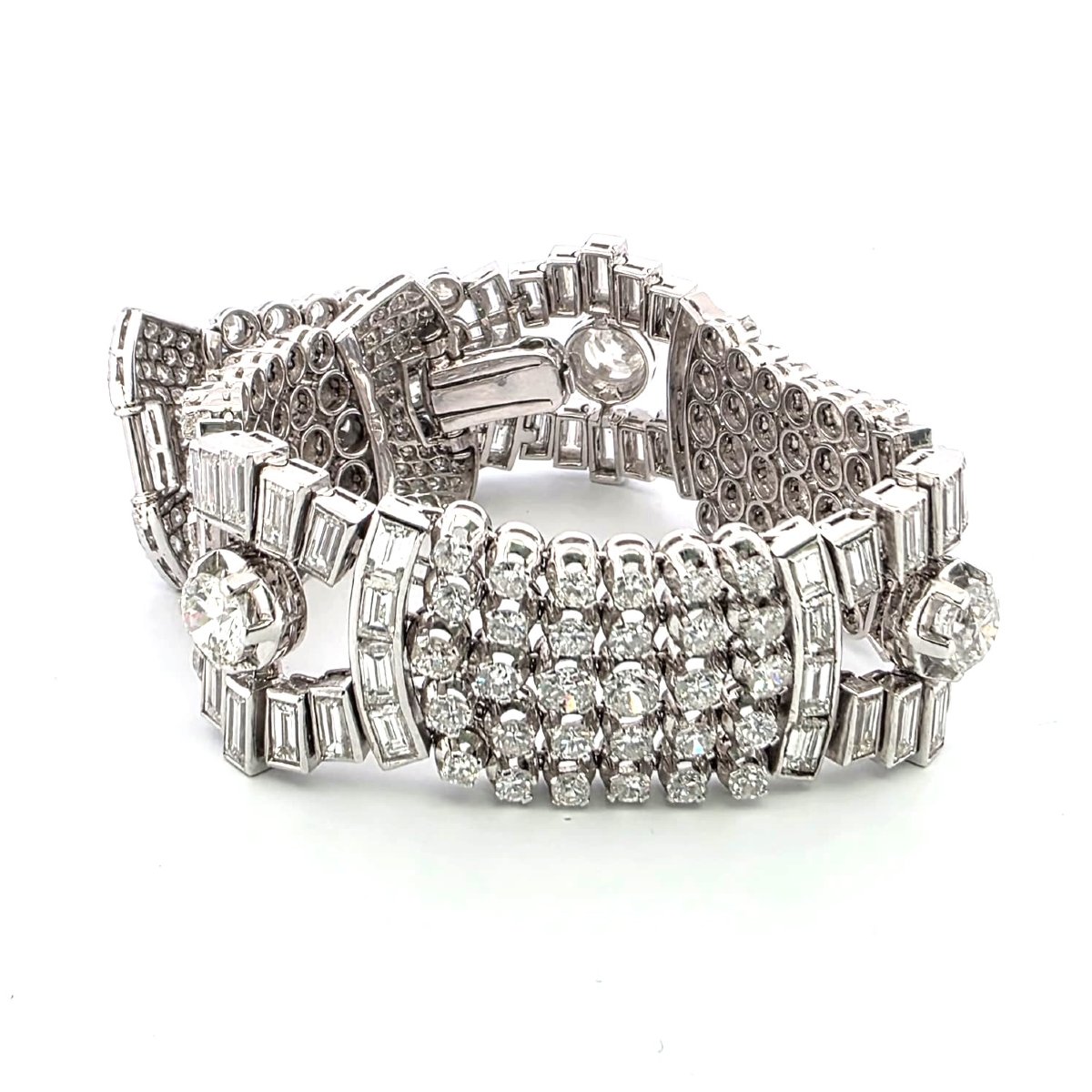 Bracciale in platino con diamanti-photo-3