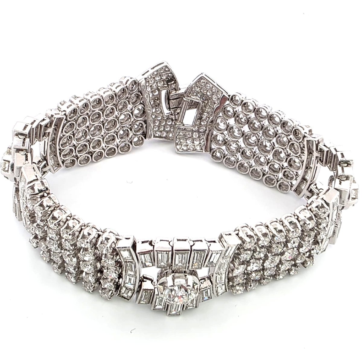 Bracciale in platino con diamanti-photo-4