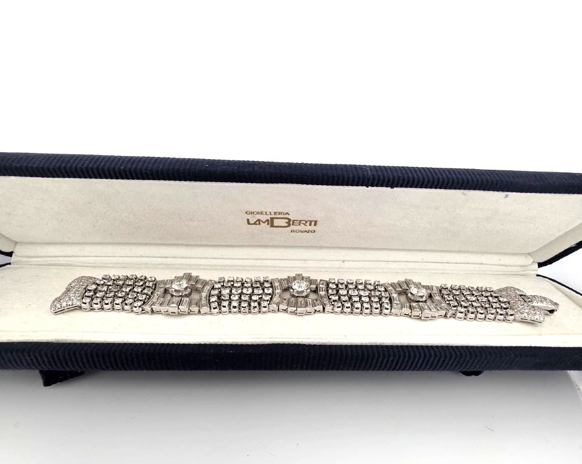 Bracciale in platino con diamanti-photo-5