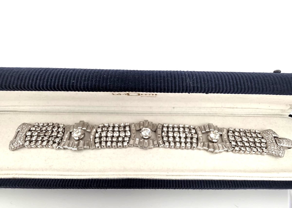 Bracciale in platino con diamanti-photo-6