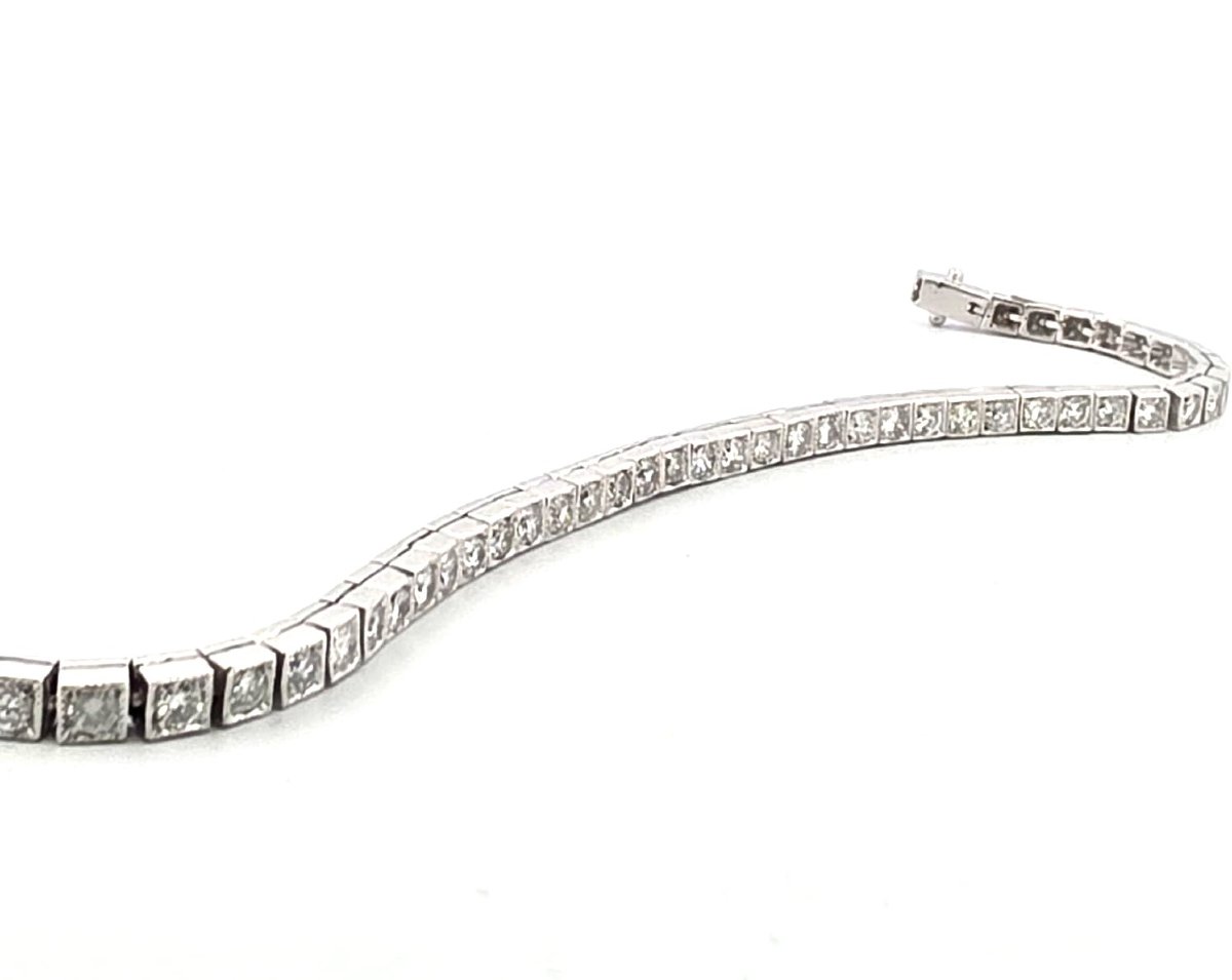 Bracciale tennis in platino con diamanti-photo-2