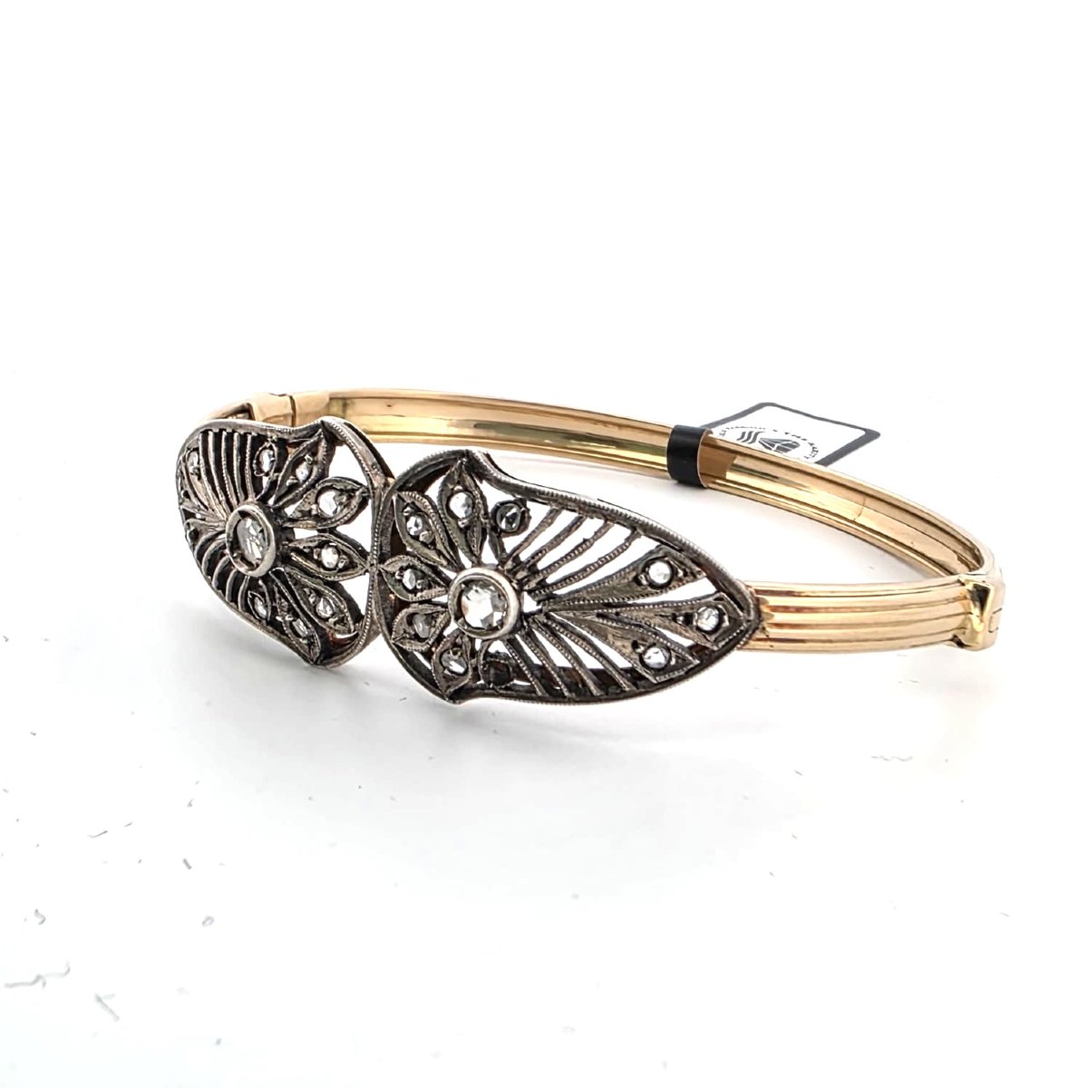 Bracciale rigido vittoriano con diamanti risalente alla seconda metà del XIX secolo (circa 1860-photo-2