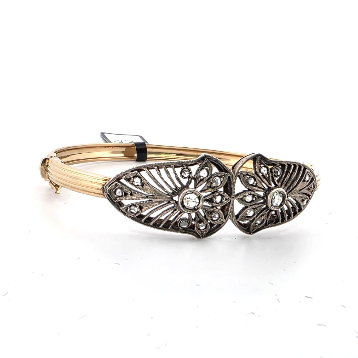 Bracciale rigido vittoriano con diamanti risalente alla seconda metà del XIX secolo (circa 1860-photo-3
