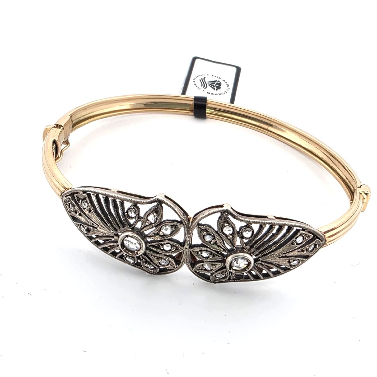 Bracciale rigido vittoriano con diamanti risalente alla seconda metà del XIX secolo (circa 1860-photo-4