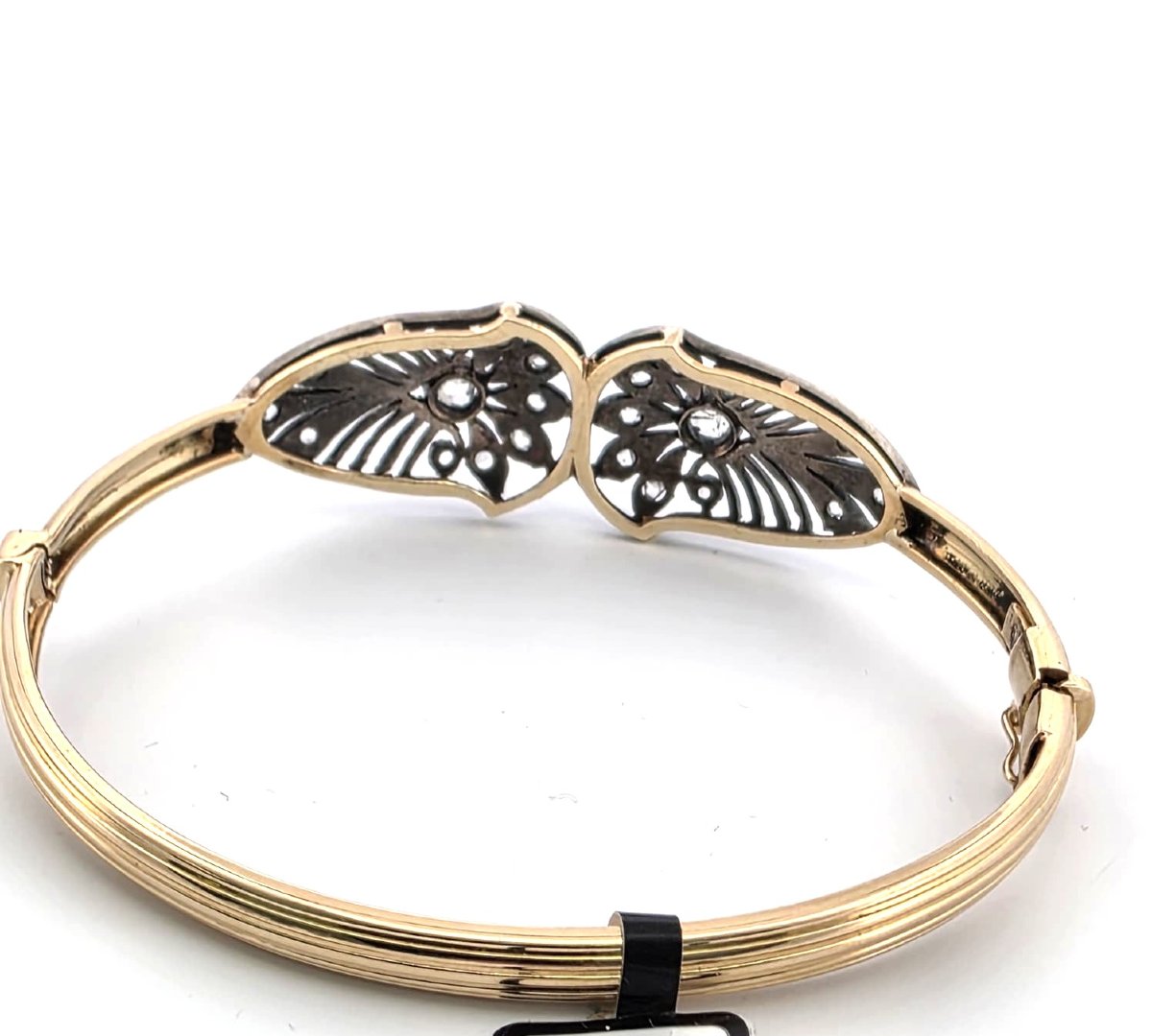 Bracciale rigido vittoriano con diamanti risalente alla seconda metà del XIX secolo (circa 1860-photo-3