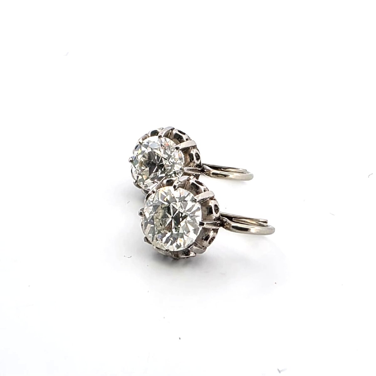 Orecchini in oro bianco 18kt con diamanti importanti-photo-4