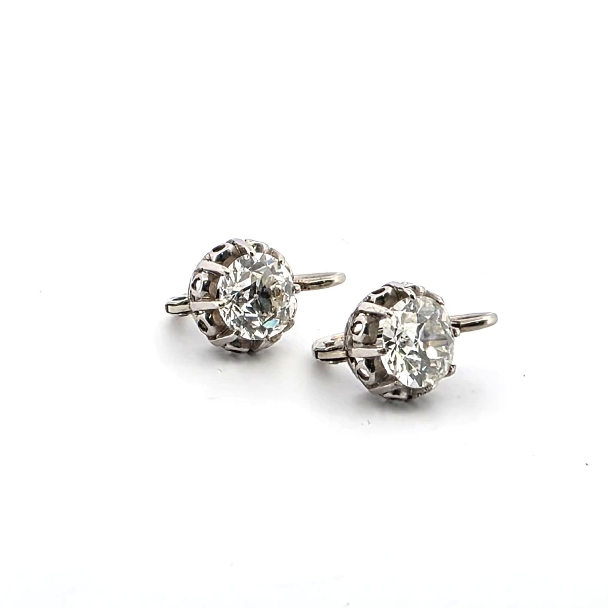 Orecchini in oro bianco 18kt con diamanti importanti-photo-1