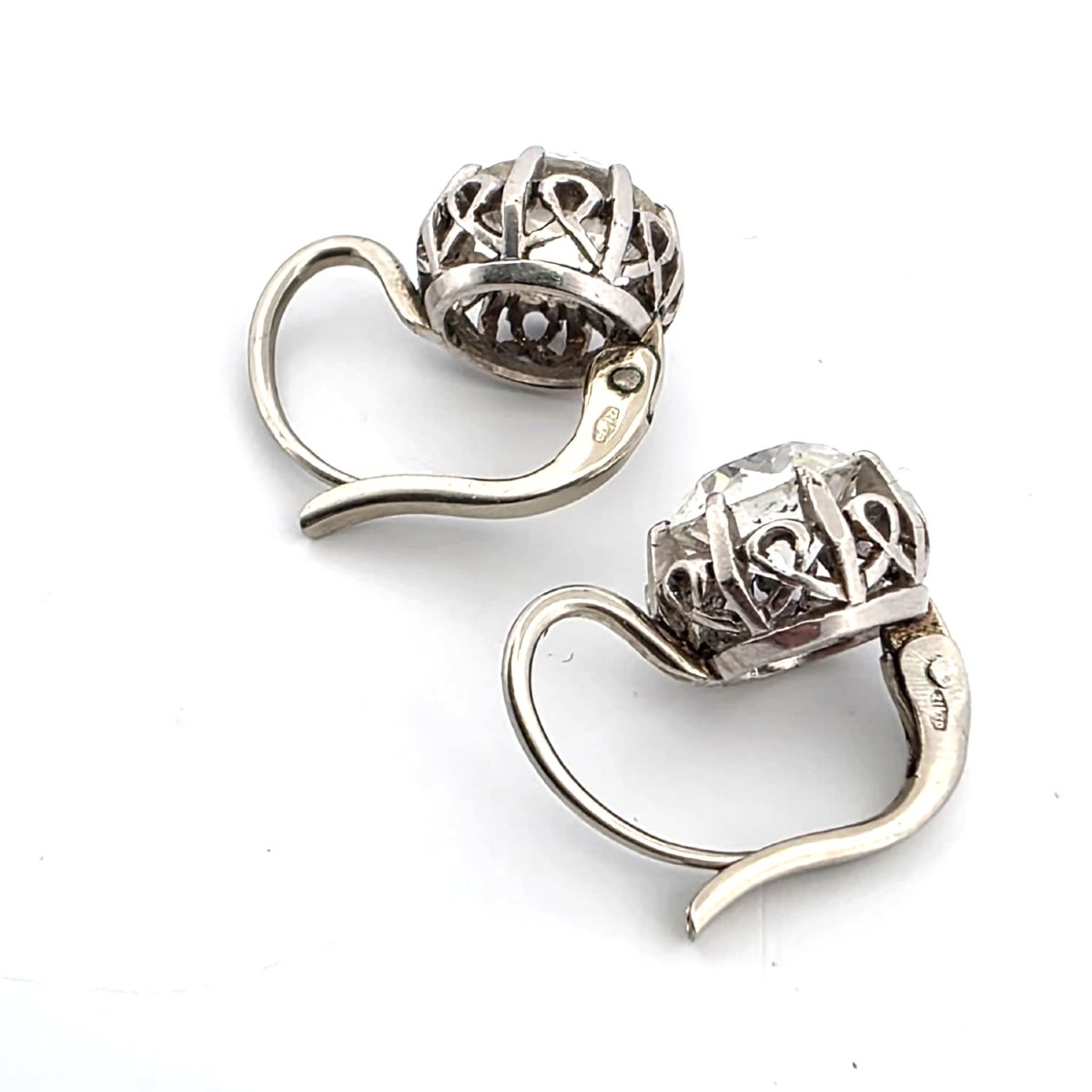 Orecchini in oro bianco 18kt con diamanti importanti-photo-2
