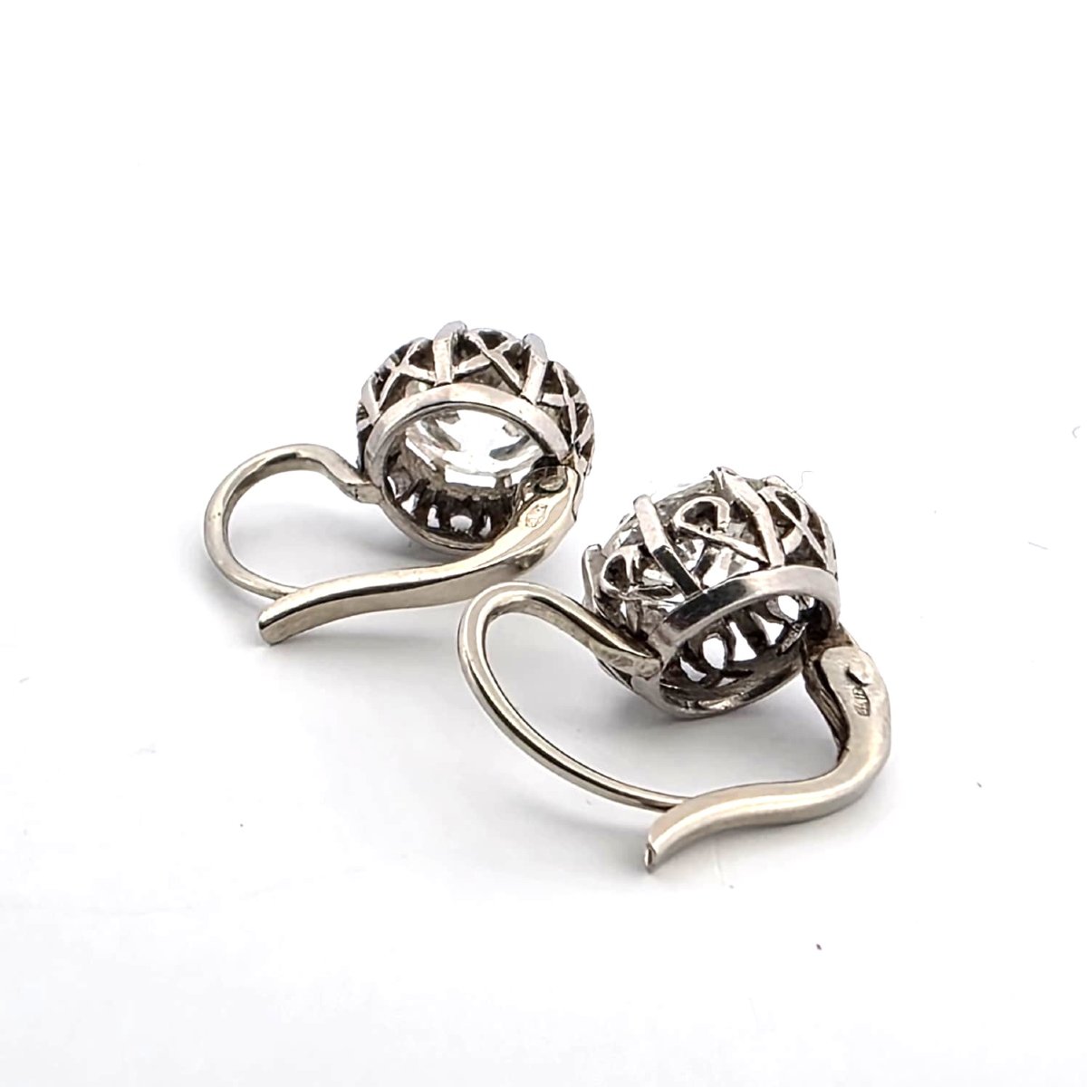 Orecchini in oro bianco 18kt con diamanti importanti-photo-4