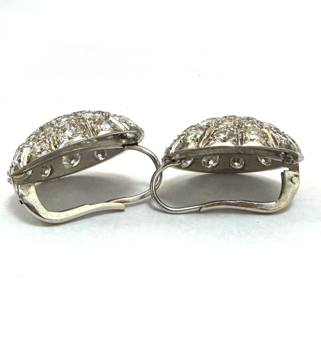 Orecchini in oro bianco 18kt con diamanti-photo-2