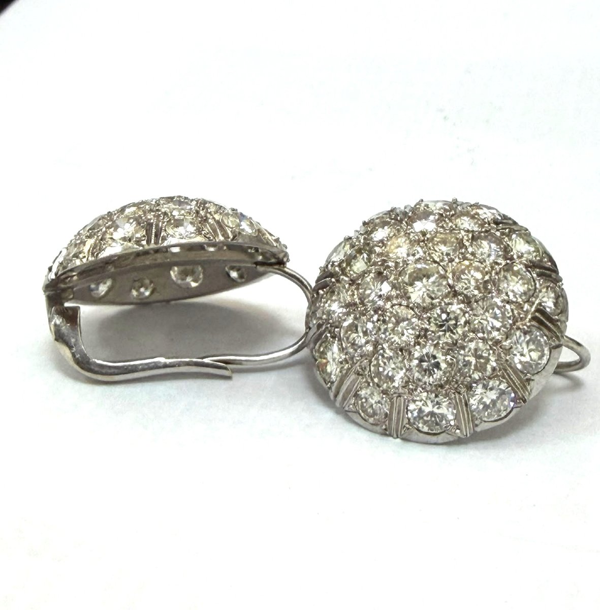 Orecchini in oro bianco 18kt con diamanti-photo-3