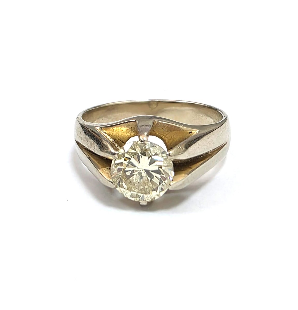 Anello in oro bianco 18kt con diamanti-photo-4