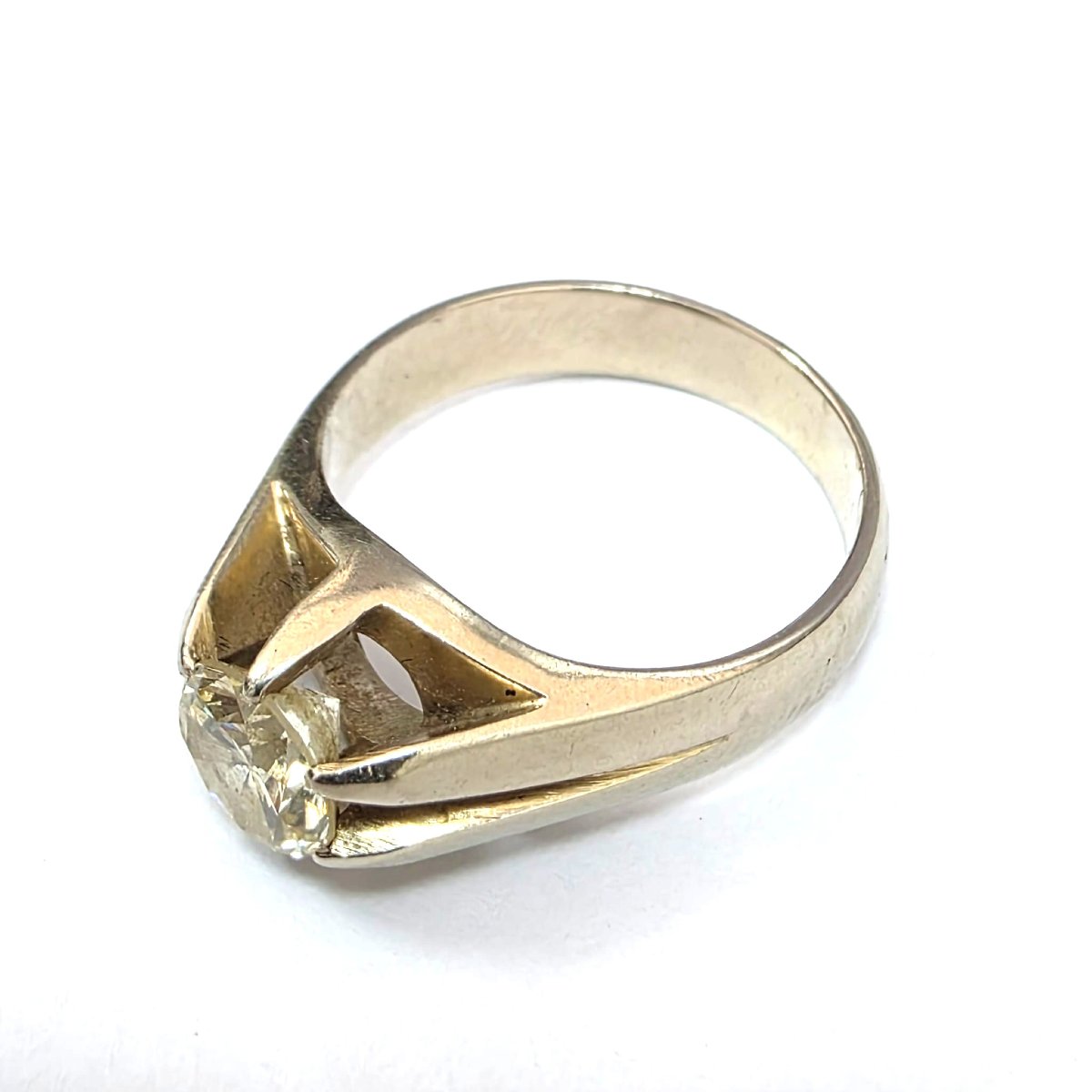 Anello in oro bianco 18kt con diamanti-photo-2